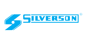 Logo of the company Silverson featuring bold blue text with a stylized S symbol on the left, reflecting their expertise in processing and packaging equipment. The design includes a circular element within the S and a rectangular border around the company name. Silverson are World Leaders in the Design and Manufacture of Powder/Liquid High Shear Mixers